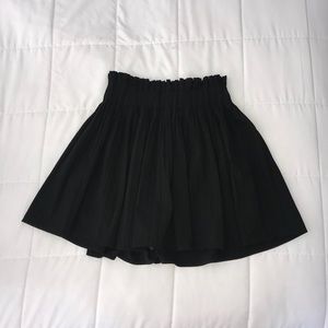 Zara Black Flowy Pleaded Skater Skort